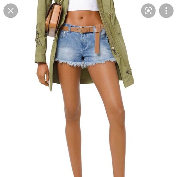 MICHAEL KORSCutoff Denim Shorts In Angel Blue Wash - Picture 1 of 5
